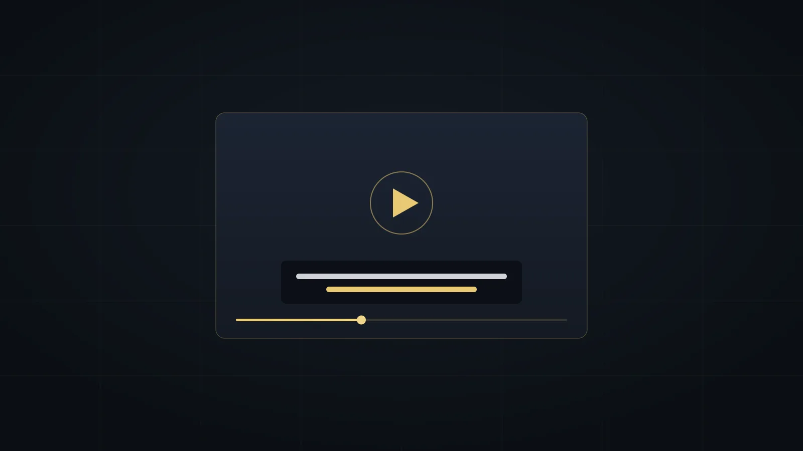 Reproductor de vídeo mostrando una línea de subtítulos en la parte inferior de la imagen.
